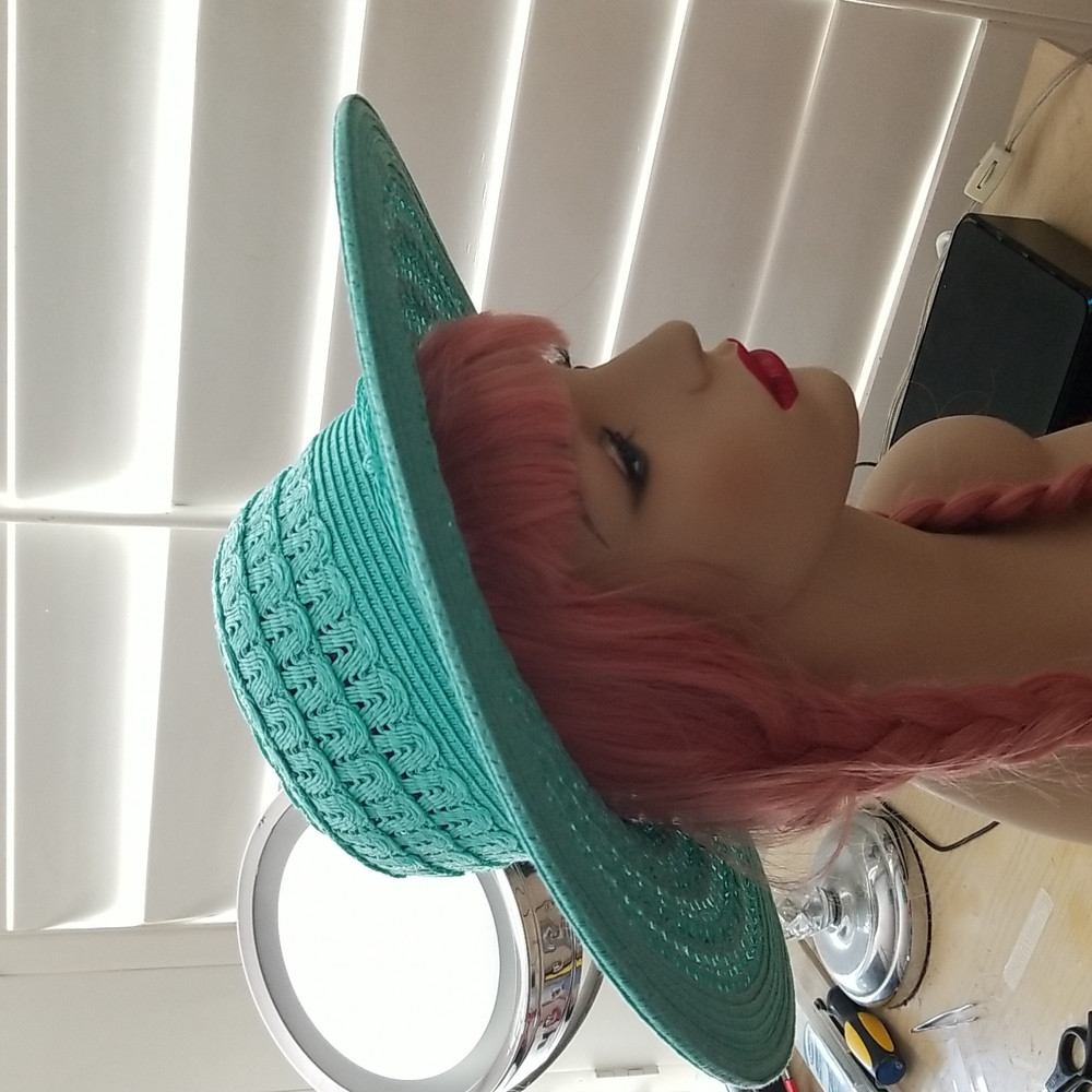 Ladies Aqua Sun Hat C.C Exclusive - Picture 7 of 12